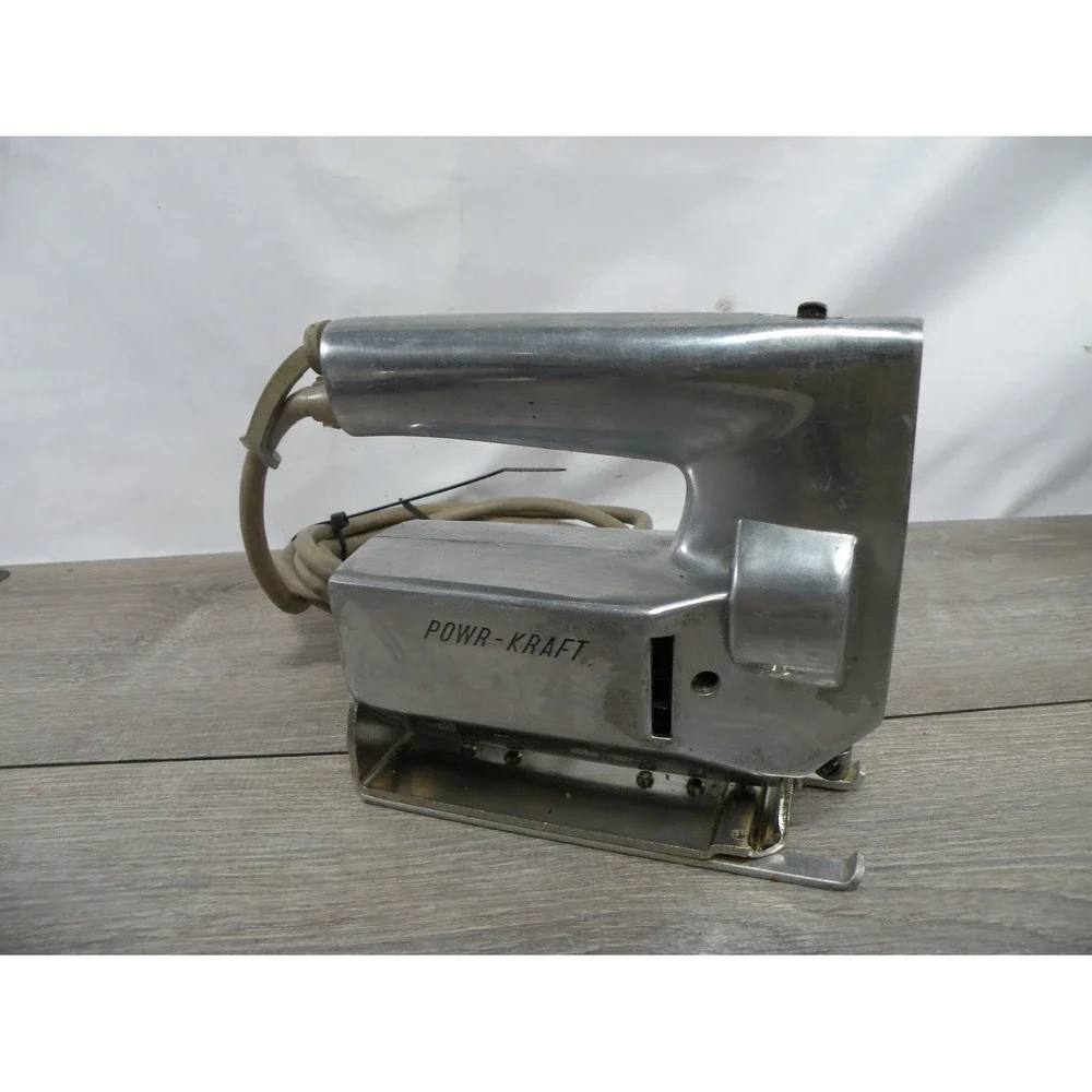 Vintage Powr-Kraft TPC8934 Industrial Sabre Saw Chrome Jig Used